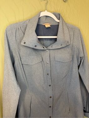 Duluth Trading Co. Light Grey Button-Up Hoodie
